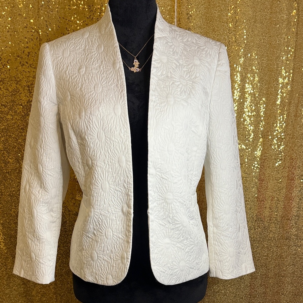 Evan Picone Cream Floral Women's Blazer